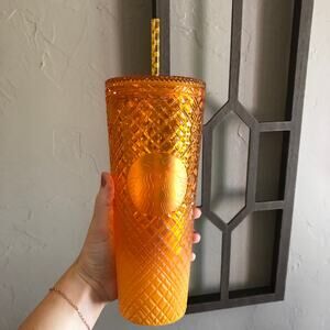 NWT Starbucks Orange Ombré Jeweled Tumbler